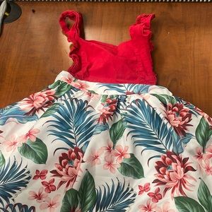 Girls dress floral print